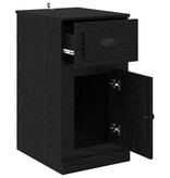 VidaXL Bijzetkast Zwart Eiken 40 x 50 x 75 cm Bewerkt hout
