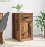 VidaXL Bijzetkast Wandgemonteerd Oud hout 40 x 50 x 75 cm Bewerkt hout