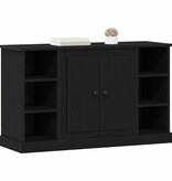 VidaXL Dressoir Zwart Eiken 100 x 35,5 x 60 cm Bewerkt hout