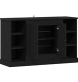 VidaXL Dressoir Zwart Eiken 100 x 35,5 x 60 cm Bewerkt hout