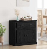 VidaXL Highboard met lade Zwart Eiken 70 x 35,5 x 67,5 cm Bewerkt hout