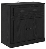 VidaXL Highboard met lade Zwart Eiken 70 x 35,5 x 67,5 cm Bewerkt hout