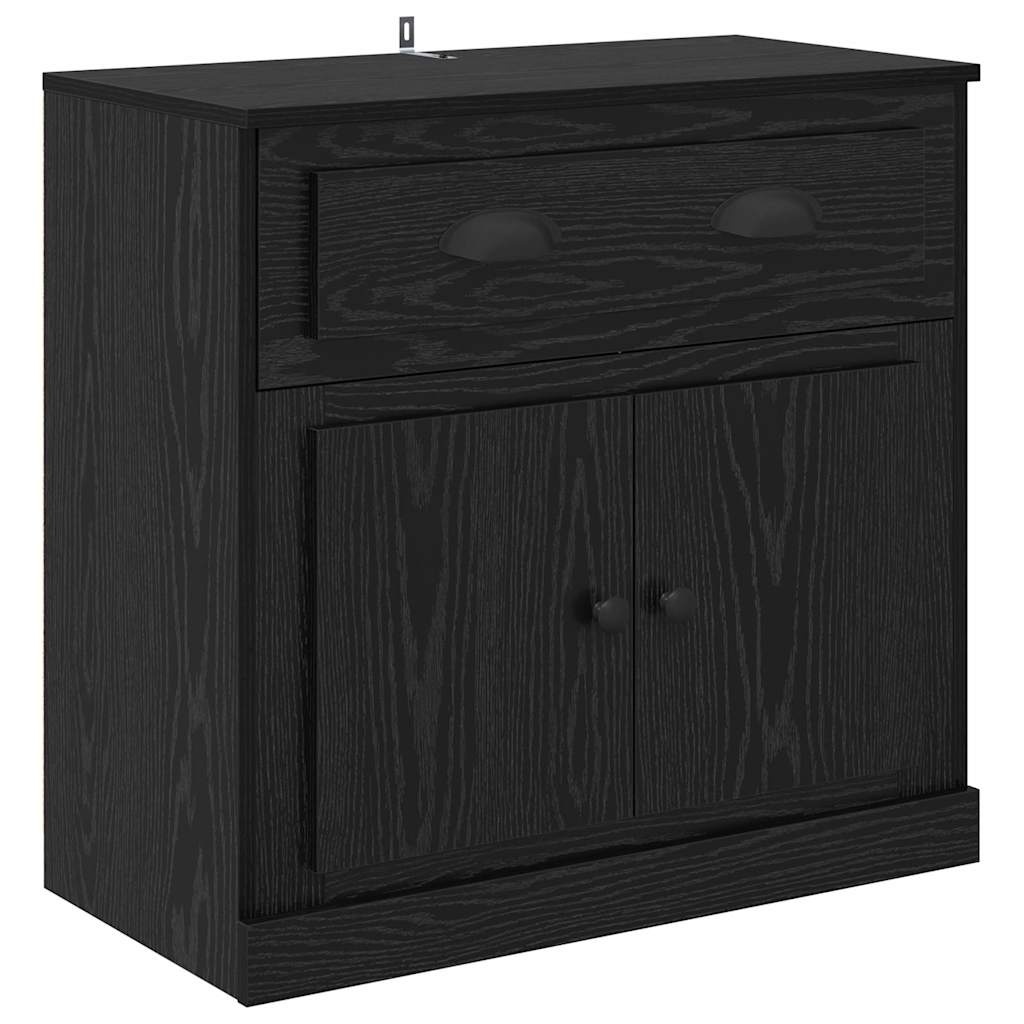 VidaXL Highboard met lade Zwart Eiken 70 x 35,5 x 67,5 cm Bewerkt hout