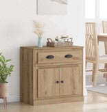 VidaXL Highboard Artisan Eiken 70 x 35,5 x 67,5 cm Bewerkt hout