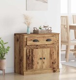 VidaXL Highboard met lade Oud Hout 70 x 35,5 x 67,5 cm Bewerkt hout