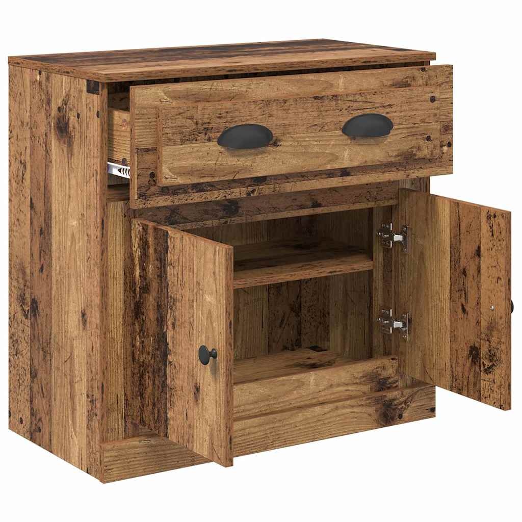 VidaXL Highboard met lade Oud Hout 70 x 35,5 x 67,5 cm Bewerkt hout