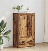 VidaXL Highboard met lade Oud Hout 60 x 35,5 x 103,5 cm Bewerkt hout