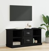 VidaXL TV-kast met lade Zwart Eiken 99,5 x 35,5 x 48 cm Bewerkt hout