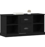 VidaXL TV-kast met lade Zwart Eiken 99,5 x 35,5 x 48 cm Bewerkt hout