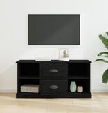 VidaXL TV-kast met lade Zwart Eiken 99,5 x 35,5 x 48 cm Bewerkt hout