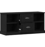 VidaXL TV-kast met lade Zwart Eiken 99,5 x 35,5 x 48 cm Bewerkt hout