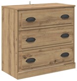 VidaXL Dressoir Artisan Eiken 70 x 35,5 x 67,5 cm Bewerkt hout