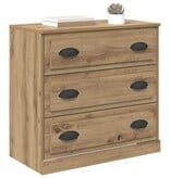 VidaXL Dressoir Artisan Eiken 70 x 35,5 x 67,5 cm Bewerkt hout
