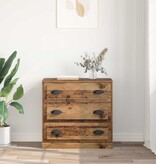 VidaXL Dressoir met lade Oud Hout 70 x 35,5 x 67,5 cm Bewerkt hout