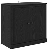 VidaXL Dressoir Zwart Eiken 70 x 35,5 x 67,5 cm Bewerkt hout