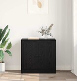 VidaXL Dressoir Zwart Eiken 70 x 35,5 x 67,5 cm Bewerkt hout