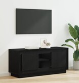 VidaXL TV-kast Zwart Eiken 102 x 35 x 45 cm Bewerkt hout