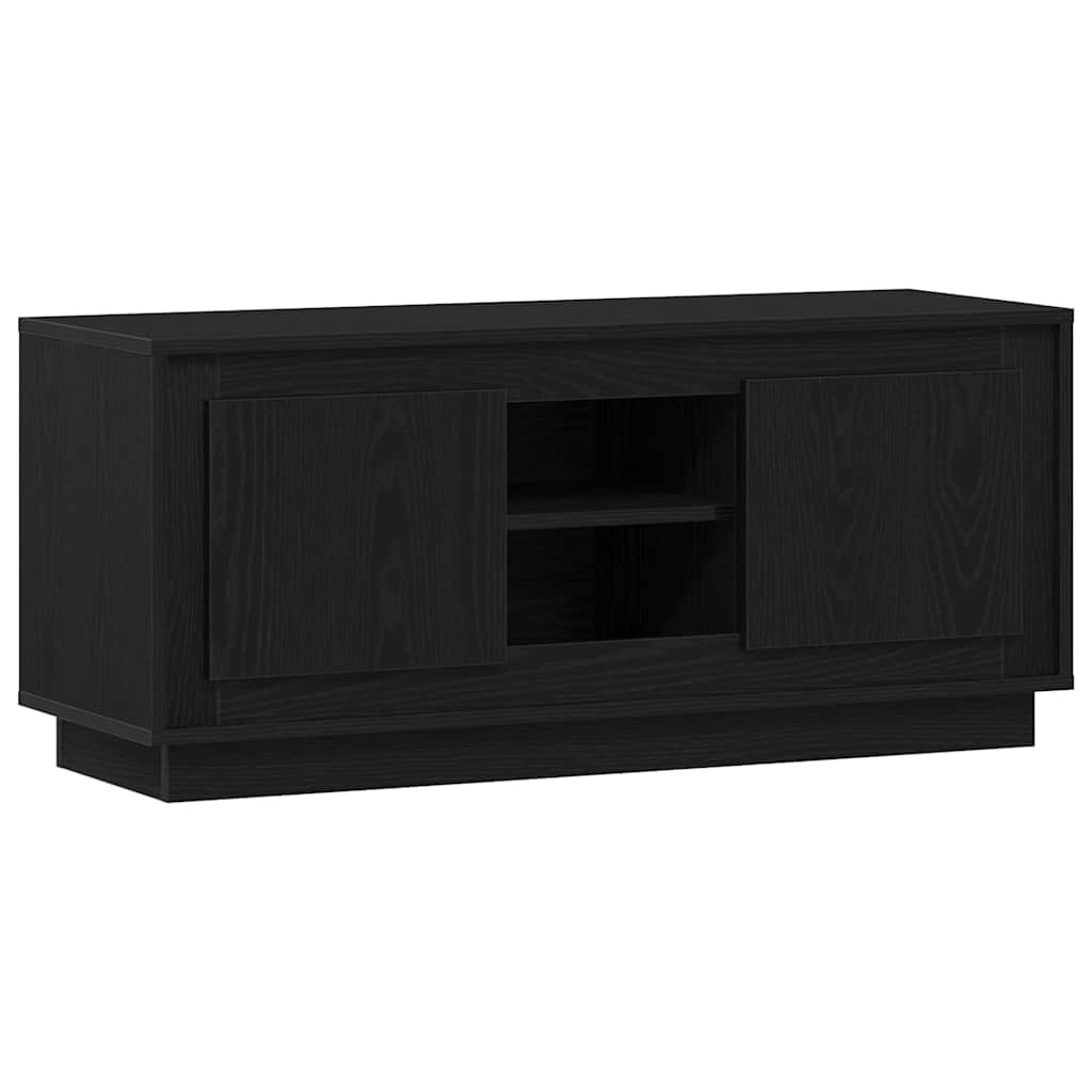VidaXL TV-kast Zwart Eiken 102 x 35 x 45 cm Bewerkt hout