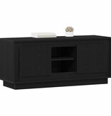 VidaXL TV-kast Zwart Eiken 102 x 35 x 45 cm Bewerkt hout