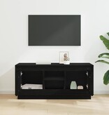 VidaXL TV-kast Zwart Eiken 102 x 35 x 45 cm Bewerkt hout