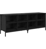 VidaXL Schoenenkast met plank met opslag Zwart Eiken 131 x 35 x 50 cm