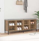 VidaXL Schoenenkast met plank Artisan Eiken 131 x 35 x 50 cm