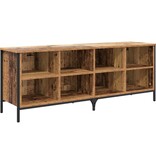 VidaXL Schoenenkast Oud Hout 131 x 35 x 50 cm Gemonteerd hout en ijzer