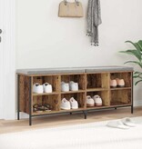 VidaXL Schoenenkast Oud Hout 131 x 35 x 50 cm Gemonteerd hout en ijzer