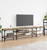 VidaXL TV-kast Artisan Eiken 201 x 35 x 45 cm Gemonteerd hout en ijzer