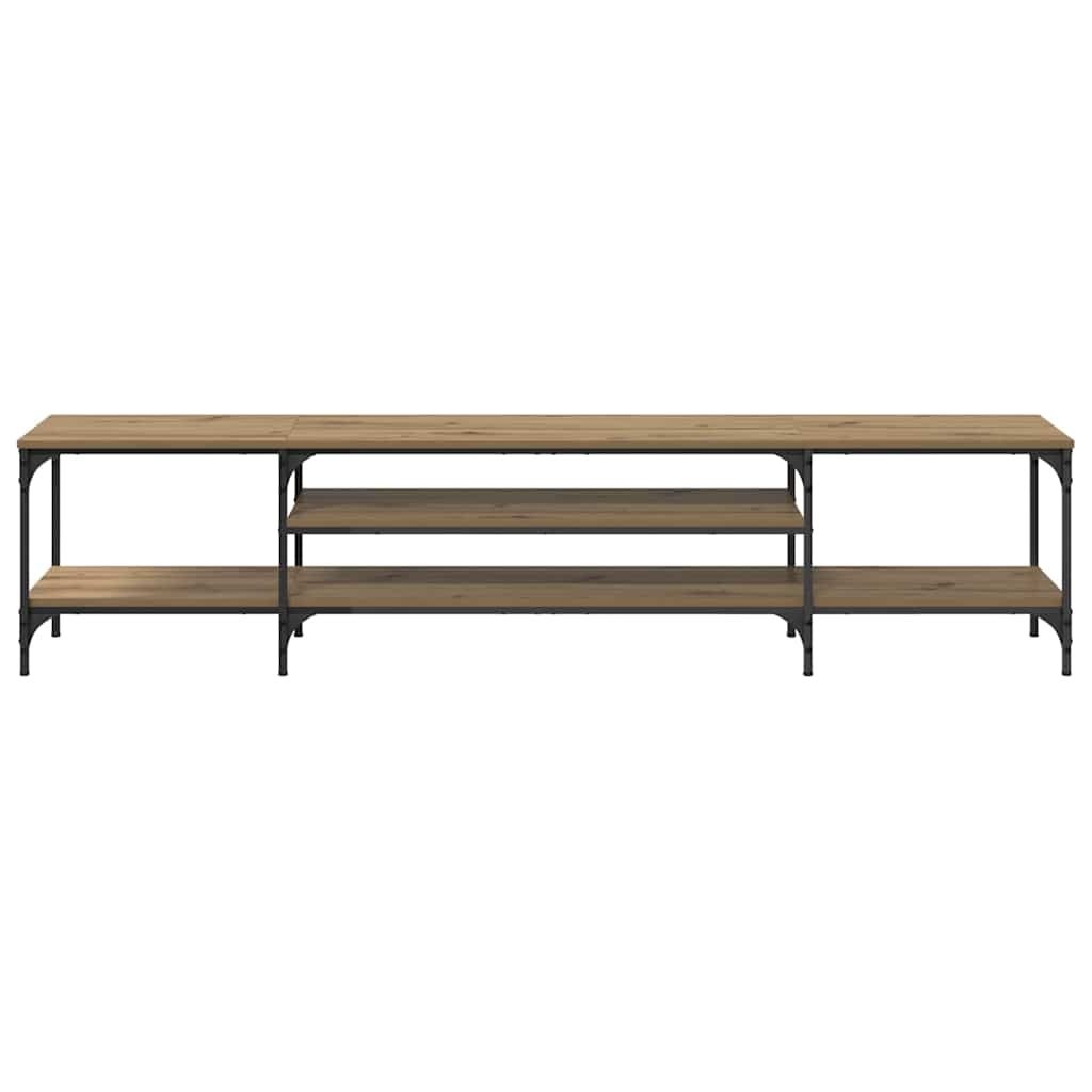 VidaXL TV-kast Artisan Eiken 201 x 35 x 45 cm Gemonteerd hout en ijzer