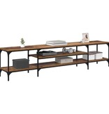 VidaXL TV-kast Oud Hout 201 x 35 x 45 cm Gemonteerd hout en ijzer