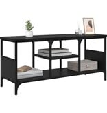 VidaXL TV-kast Zwart Eiken 100 x 35 x 45 cm Gemonteerd hout en ijzer