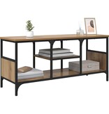 VidaXL TV-kast Artisan Eiken 100 x 35 x 45 cm Gemonteerd hout en ijzer