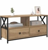 VidaXL TV-kast Artisan Eiken 90 x 33 x 45 cm Engineered hout en staal