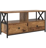 VidaXL TV-kast Oud Hout 90 x 33 x 45 cm Engineered hout en staal