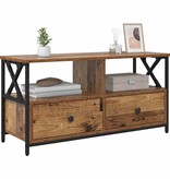 VidaXL TV-kast Oud Hout 90 x 33 x 45 cm Engineered hout en staal