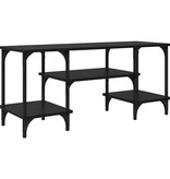 VidaXL TV-kast Zwart Eiken 102 x 35 x 45,5 cm Gemonteerd hout en ijzer