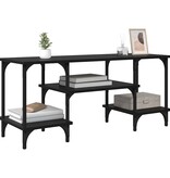 VidaXL TV-kast Zwart Eiken 102 x 35 x 45,5 cm Gemonteerd hout en ijzer