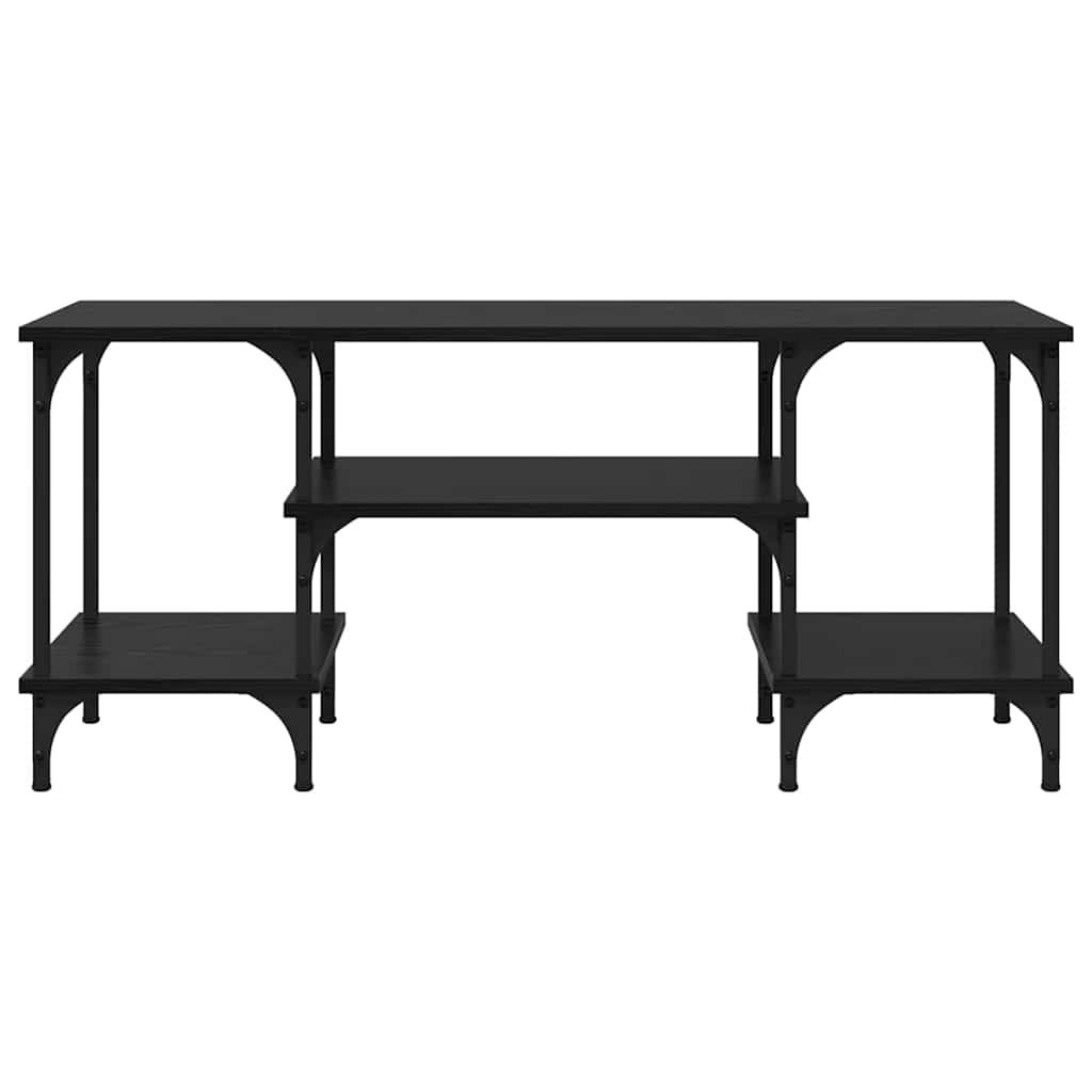 VidaXL TV-kast Zwart Eiken 102 x 35 x 45,5 cm Gemonteerd hout en ijzer