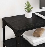 VidaXL TV-kast Zwart Eiken 200 x 30 x 50 cm Gemonteerd hout en ijzer