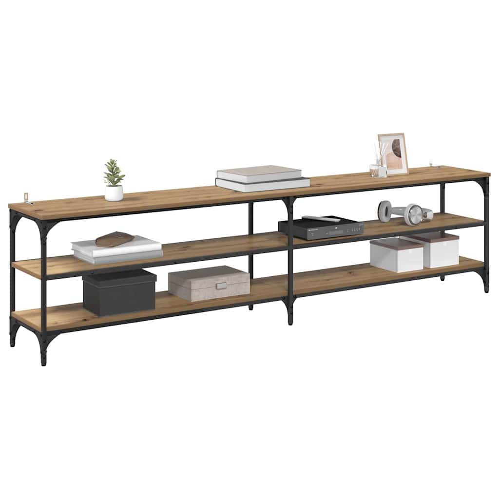 VidaXL TV-kast Artisan Eiken 200 x 30 x 50 cm Gemonteerd hout en ijzer