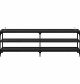 VidaXL TV-kast Zwart Eiken 160 x 30 x 50 cm Gemonteerd hout en ijzer