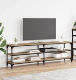 VidaXL TV-kast Artisan Eiken 160 x 30 x 50 cm Gemonteerd hout en ijzer