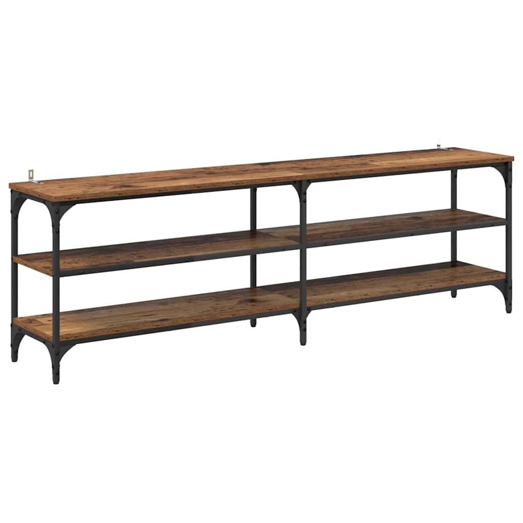 VidaXL TV-kast Oud Hout 160 x 30 x 50 cm Gemonteerd hout en ijzer