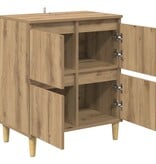 VidaXL Dressoir Artisan Eiken 60 x 35 x 70 cm Bewerkt hout