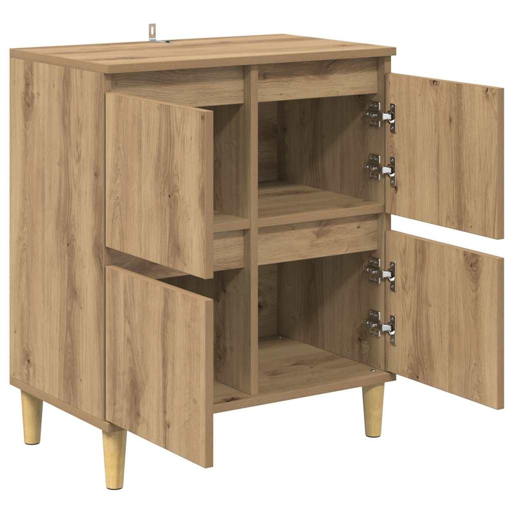 VidaXL Dressoir Artisan Eiken 60 x 35 x 70 cm Bewerkt hout