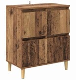 VidaXL Dressoir Oud Hout 60 x 35 x 70 cm Bewerkt hout