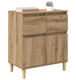 VidaXL Dressoir met lade Artisan Eiken 60 x 35 x 70 cm Bewerkt hout