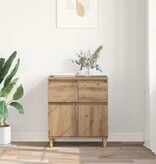 VidaXL Dressoir met lade Artisan Eiken 60 x 35 x 70 cm Bewerkt hout