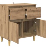 VidaXL Dressoir met lade Artisan Eiken 60 x 35 x 70 cm Bewerkt hout